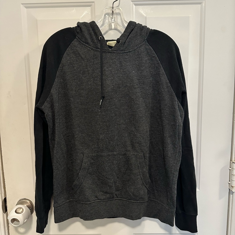 Zine Clothing Charcoal and Black Raglan Hoodie